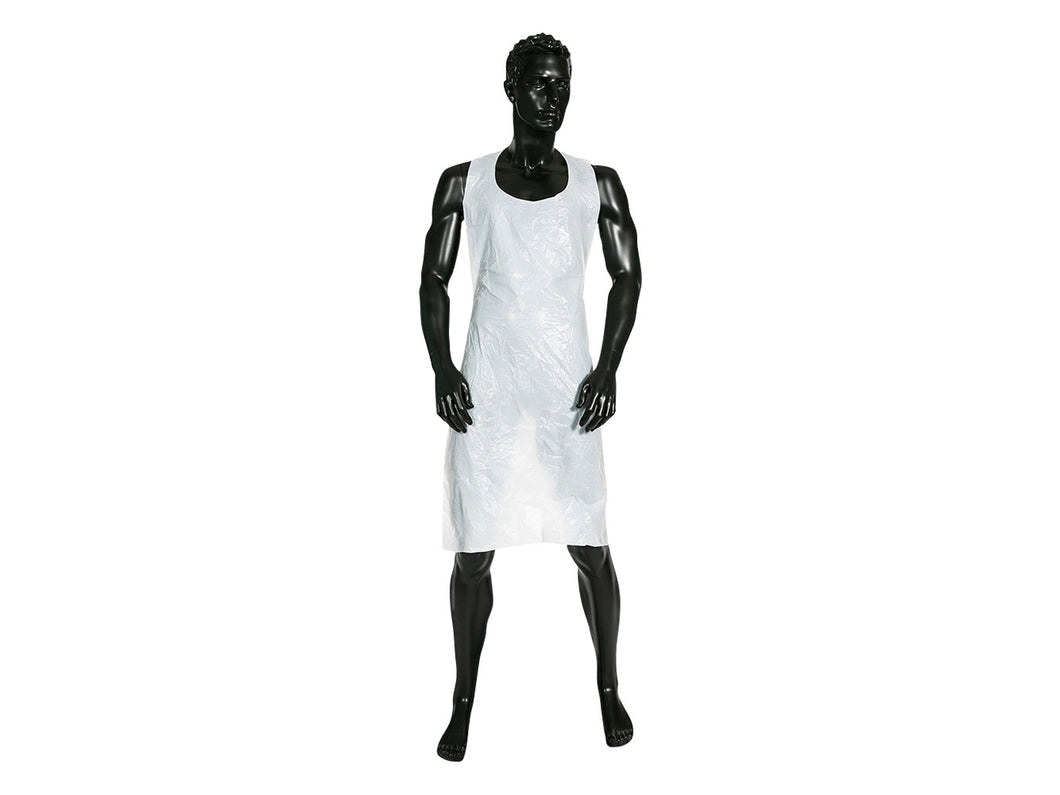 ULTRA HEALTH DISPOSABLE APRON PE - WHITE (BOX OF 100)