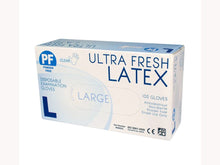 Load image into Gallery viewer, GLOVE DISPENSER - THREE TIER WITH THREE BOXES OF ULTRA FRESH LATEX DISPOSABLE GLOVES
