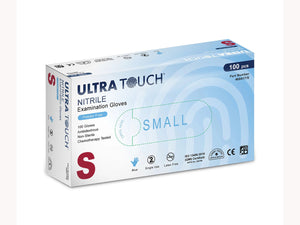 GLOVES - ULTRA TOUCH NITRILE BLUE POWDER FREE (BOX OF 100)