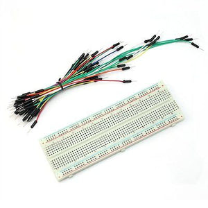 MB102 830 TIE POINT BREADBOARD WITH 65 JUMPER CABLE WIRES