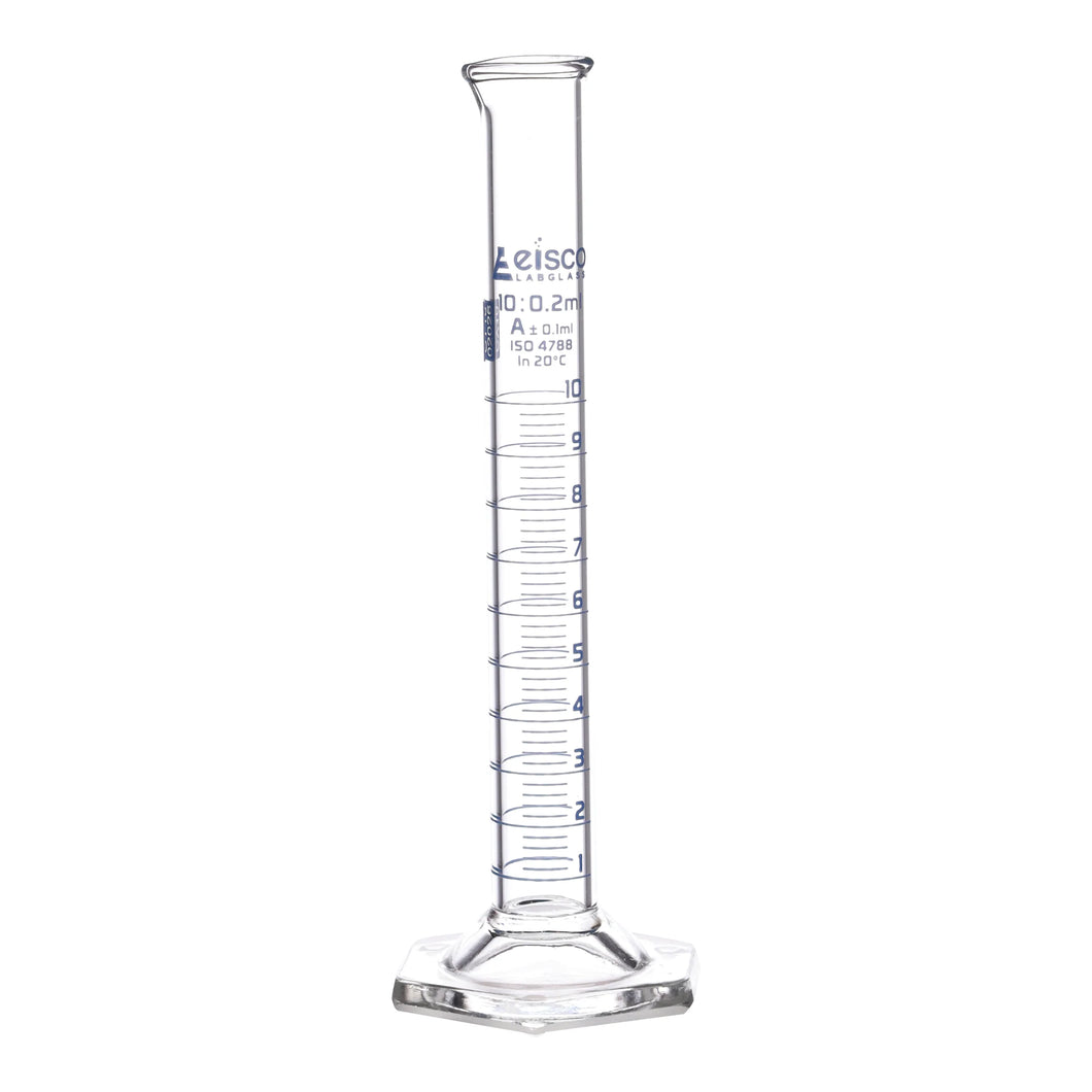 MEASURING CYLINDER - BOROSILICATE GLASS - 10ML (BOX OF 2)