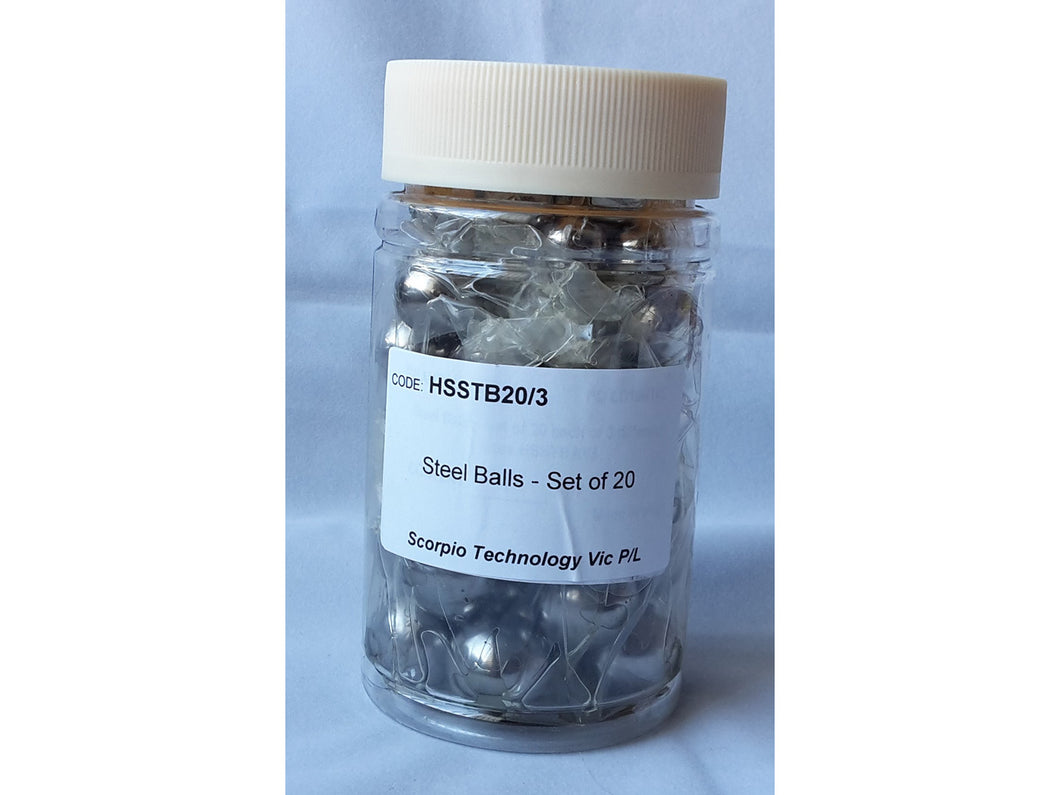 STEEL BALLS - 3 DIFFERENT SIZES - SET OF 60