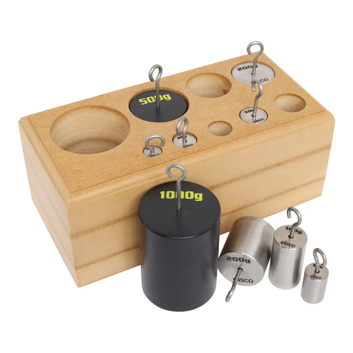 HOOKED WEIGHTS - STAINLESS STEEL - 10-1000 GRAM CAPACITY