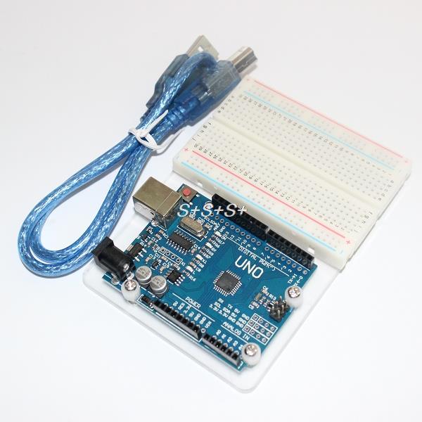 UNIVERSAL EXPERIMENTAL PLATFORM WITH UNO R3, 400 TIE POINT BREADBOARD & ACRYLIC BOARD